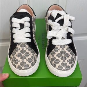 Kate Spade Floral Sneakers - Black and White